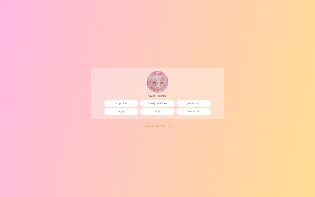 Carrd profile picture for @meow